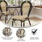 Merrick Lane Toulon Stacking Thonet Bistro Style Chair, PE Cane Rattan Seat, and Metal Frame for Indoor/Outdoor Use